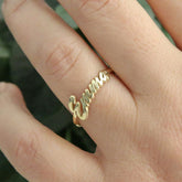 Customized Name Ring for Women Gold Personalized Letter