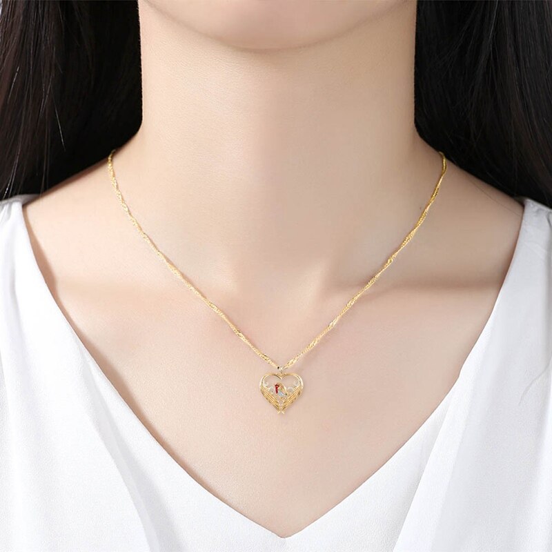 nowadaysfashion Bird Pendant Yellow Gold Color Charm Necklace