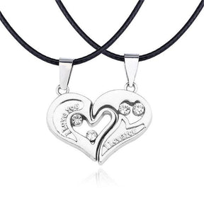 passende Halsketten für Paare Halsketten Ich liebe dich Herzförmiger Anhänger Choker für Frauen Geschenk 1 Paar