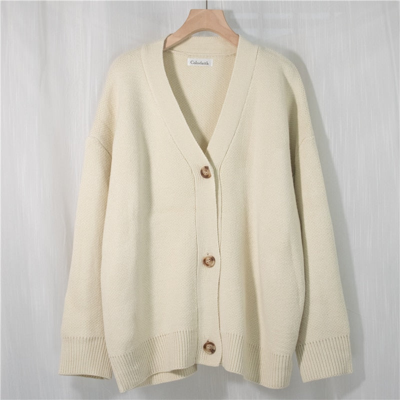 Nuovi cardigan con bottoni con scollo a V da donna primavera inverno 2021