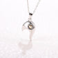 1 Pair Name Couple Heart Shape 100 Languages I Love You Projection Pendant Necklace