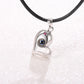 1 Pair Name Couple Heart Shape 100 Languages I Love You Projection Pendant Necklace