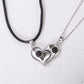 1 Pair Name Couple Heart Shape 100 Languages I Love You Projection Pendant Necklace