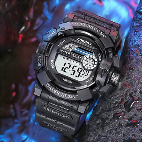 Men Sport Watch High-end Silicone Strap Military Wrist Watch Calendar Waterproof Digital Watch