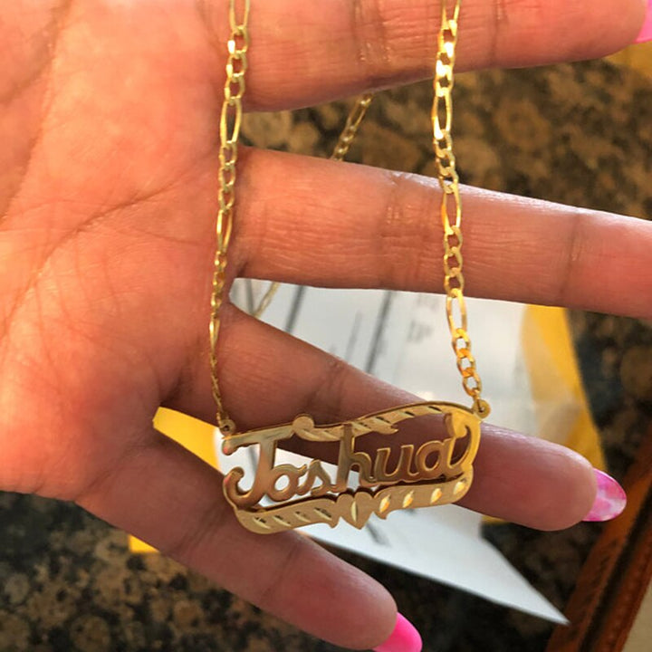 real 14k gold name plate