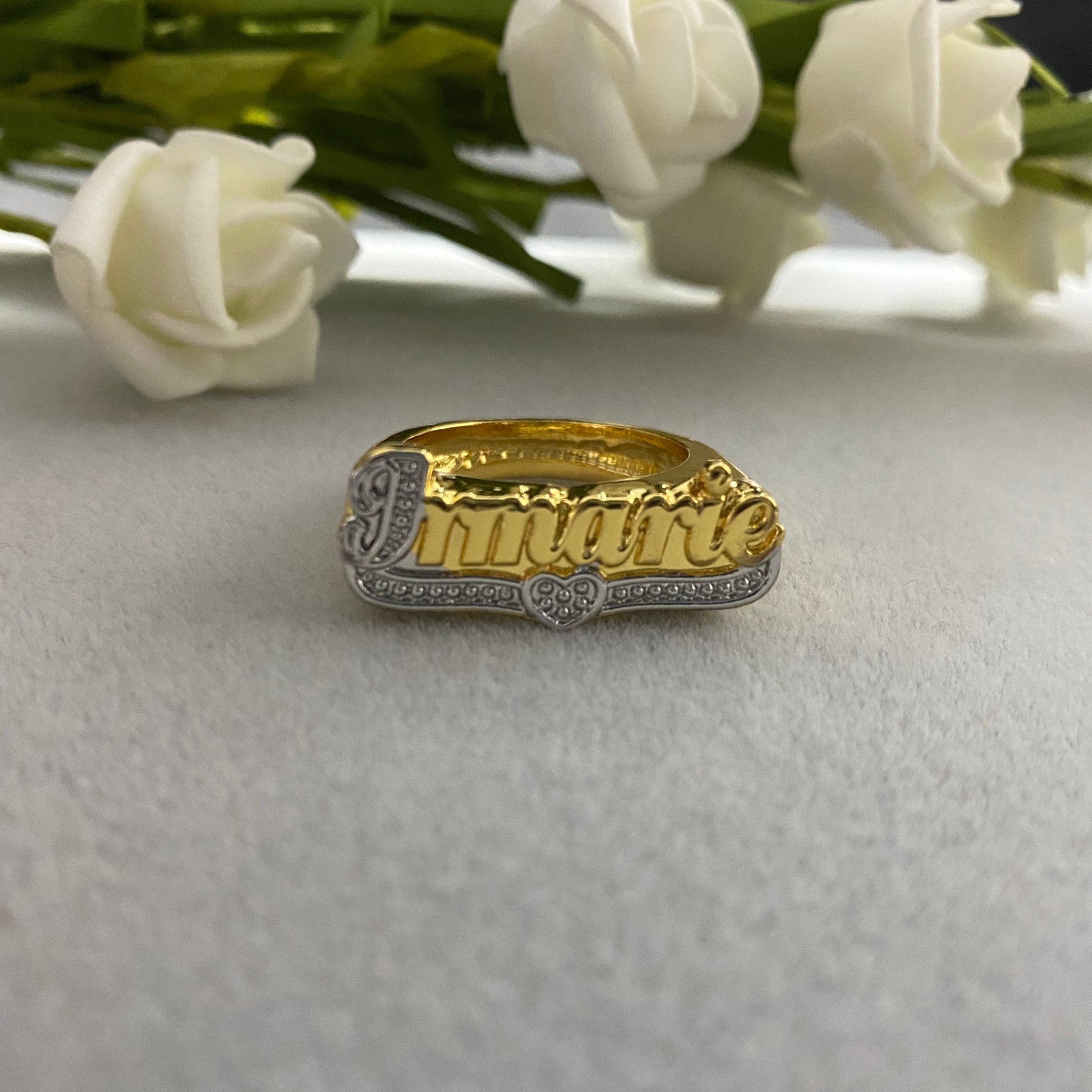 nowadaysfashion Custom Name Rings Gold Personality Hip Hop Punk Letter Ring