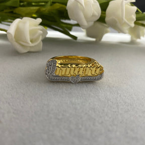 todayfashion Custom Name Ringe Gold Persönlichkeit Hip Hop Punk Brief Ring