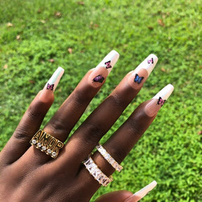 nowadaysfashion Custom Name Rings Gold Personality Hip Hop Ring Women Fashion Punk Letter Ring