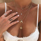 29 stylish Gold necklace on neck Gold chain Women's jewelry layered accesories