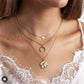 29 stylish Gold necklace on neck Gold chain Women's jewelry layered accesories