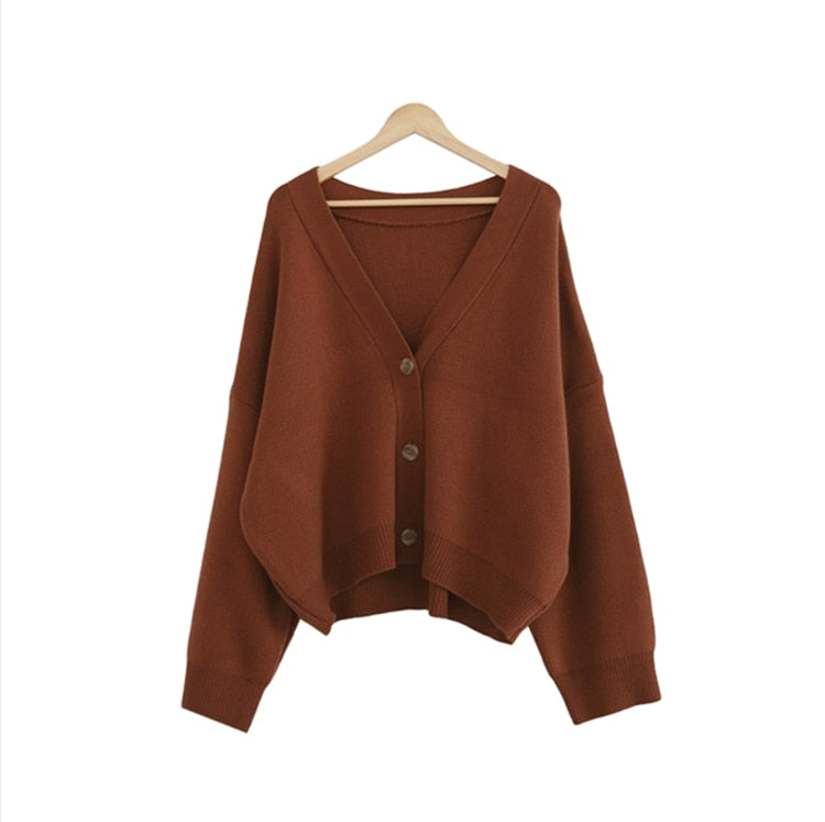 Nuovi cardigan con bottoni con scollo a V da donna primavera inverno 2021