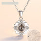 100 languages of love necklace Heart Pendant Wedding Romantic Memory Projection Necklace
