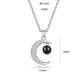 100 languages of love necklace Heart Pendant Wedding Romantic Memory Projection Necklace