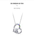 925 Sterling Silver Best Sisters Collana Forever Friend Collana a cuore Catena Arcobaleno Zircone