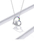 925 Sterling Silver Best Sisters Collana Forever Friend Collana a cuore Catena Arcobaleno Zircone