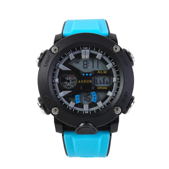 30M Waterproof Sports Men Watch Couple Fashion Popular Men's Multi-Functional LED Electronic Watchs