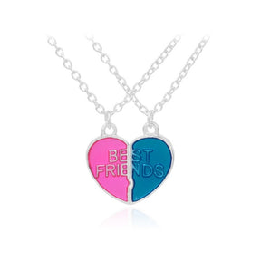 Paar Halsketten Pailletten Stitching Heart Broken Best Friends Halskette Geschenke 2PCS/Set