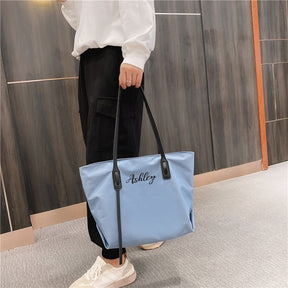 Customizable Tote Oxford Bag Embroidered Name One-Shoulder Handbag