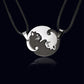 matching necklaces for couples necklaces Splice 2 PCS/Set Cat Moon Heart Pendant