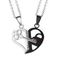 matching necklaces for couples necklaces Splice 2 PCS/Set Cat Moon Heart Pendant