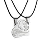 matching necklaces for couples necklaces Splice 2 PCS/Set Cat Moon Heart Pendant