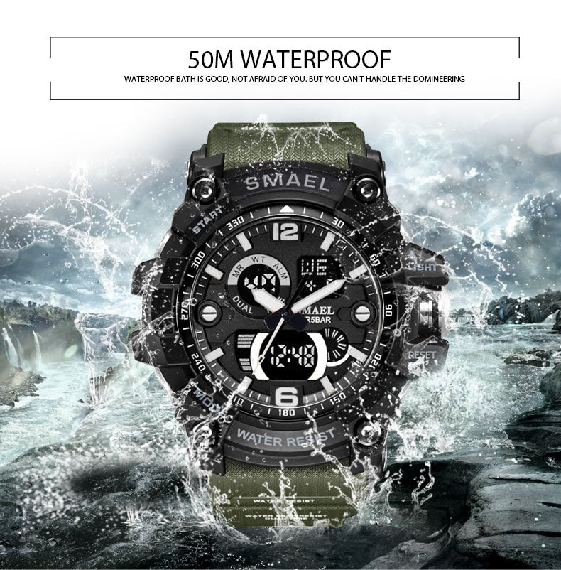 Military Watch 50m Waterproof Wristwatch LED Quartz Clock Male Digital Sports Watches Men's