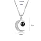 100 languages of love necklace Heart Pendant Wedding Romantic Memory Projection Necklace
