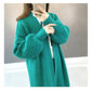 Cardigan con maniche a lanterna invernale Maglione lungo da donna 2021 Cappotto in maglia con maglione oversize a punto aperto con maniche a lanterna