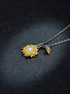 Collana Girasole Colore Oro Collana Fortunata Regalo per Gioielli Collana Moda Donna