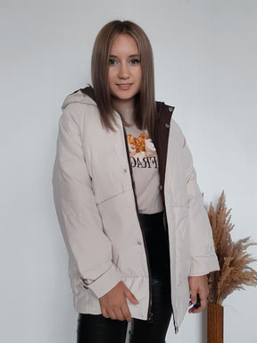 2021 Dicker Daunenmantel mit Kapuze Damen Winterjacke Baumwolle Lang Warm Gepolsterter Parka