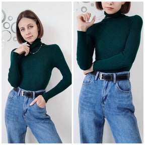 Turtleneck Women Sweaters Autumn Winter Tops Slim Women Pullover Knitted Sweater