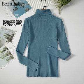 Turtleneck Women Sweaters Autumn Winter Tops Slim Women Pullover Knitted Sweater