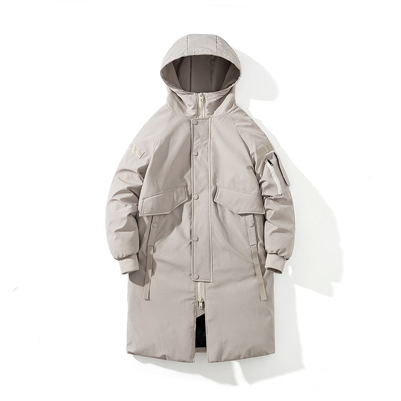 2021 Giacca spessa invernale Solid Cappotti lunghi da donna con cerniere Parka monopetto con cappuccio