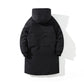 2021 Winter Thick Jacket Solid Ladies Long Coats with  Zippers Hooded Single Breasted Parkas