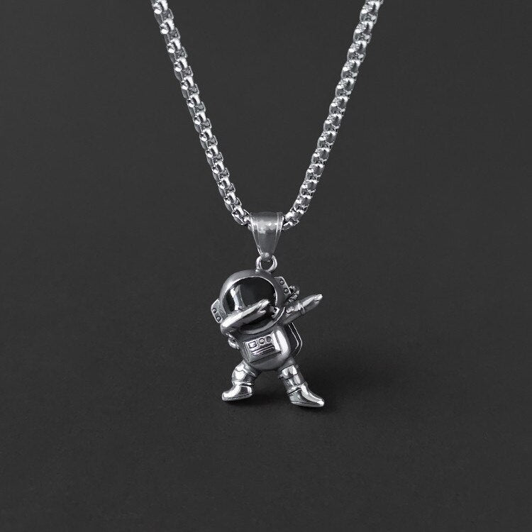 fashion hip hop astronaut necklace men and women jewelry