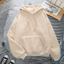 Fleece Hoodies Fashion Autumn Winter Thick Letter Embroidery