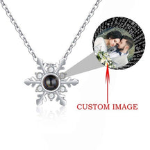 Personalized Projection Necklace Custom Photo Jewelry Women Snowflake Pendant