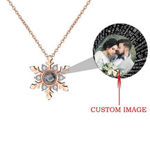 Personalized Projection Necklace Custom Photo Jewelry Women Snowflake Pendant