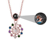 Personalized Ferris Wheel Shaped Colorful Crystal Custom Photo Projection Name Pendant