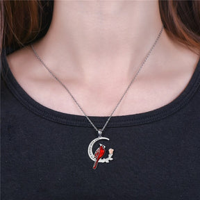 Red Parrot Bird Cardinals Collana Ciondolo sarò sempre con te