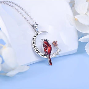 Red Parrot Bird Cardinals Collana Ciondolo sarò sempre con te