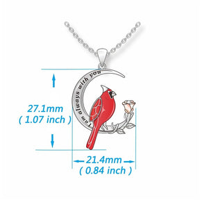 Red Parrot Bird Cardinals Collana Ciondolo sarò sempre con te