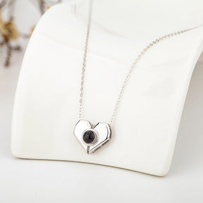 Collana di proiezione personalizzata a forma di cuore Pendente fotografico personalizzato