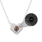 Personalized Heart Shaped 100 Languages I Love You Projection Name Necklace