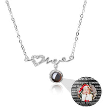 Personalized Custom Photo Heartbeat Shape Necklace Crystal Projection Pendant