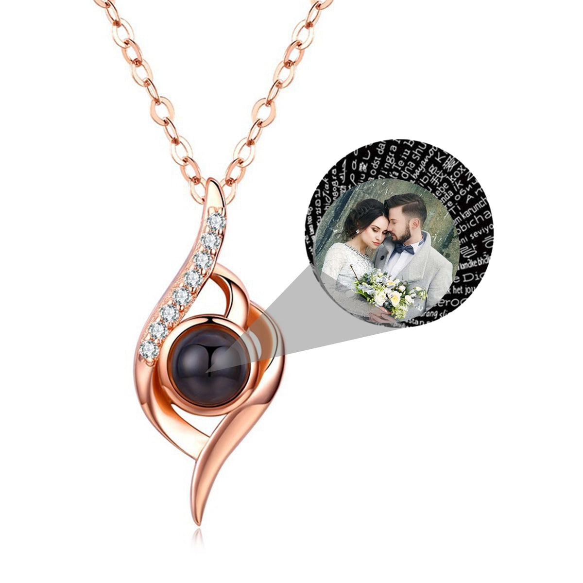 Personalized Photo Name Projection Custom Pendant For Women Girls Trendy Necklaces