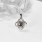 Personalized 4 Leaves Crystal Rose Projection Necklace Custom Photo Name Pendant