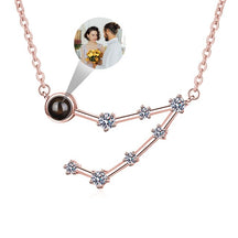 Personalized 12 Constellations Projection Necklace Customized Color Photo Pendant Jewelry Gifts