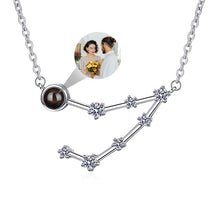 Personalized 12 Constellations Projection Necklace Customized Color Photo Pendant Jewelry Gifts