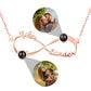 Personalized Infinity Symbol Projection Necklace For Women Customize Name Photo Pendant